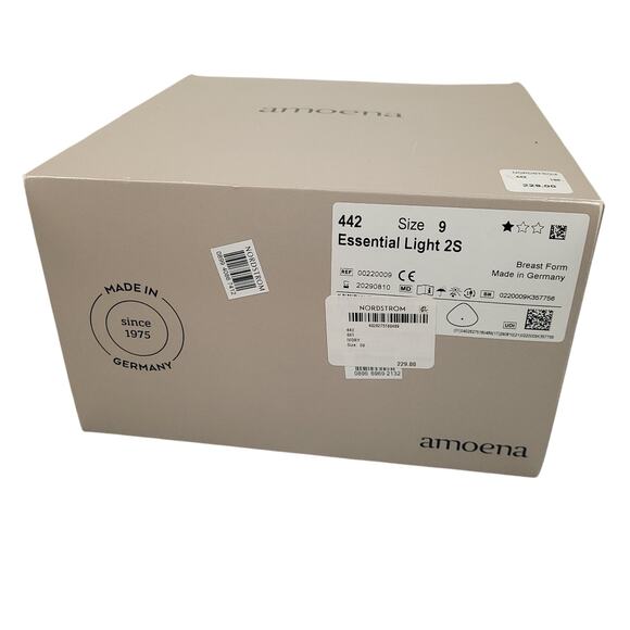 Amoena Essential Light 2S Size 10 Symmetrical Breast Form Prosthesis Mastectomy - Picture 2 of 7